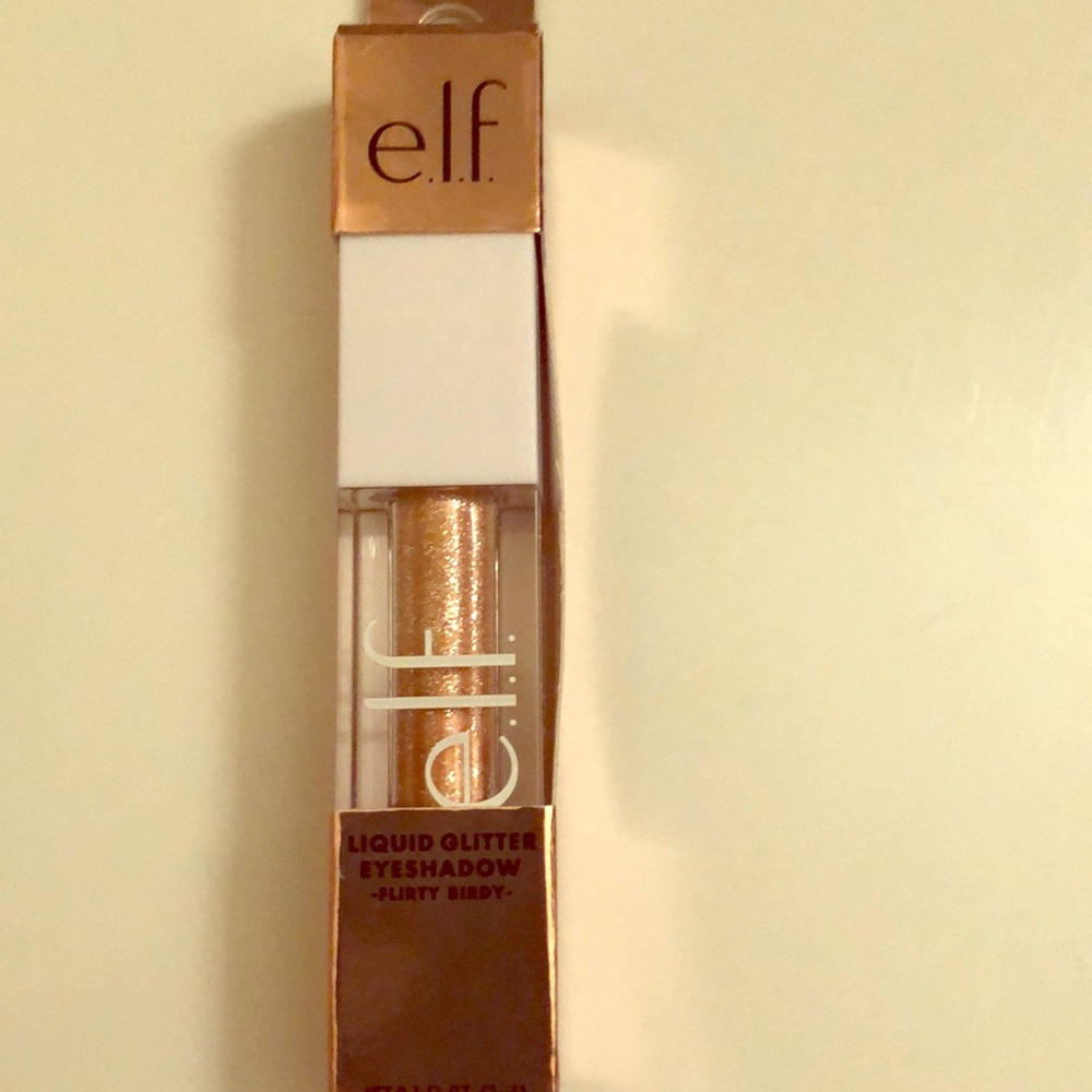 New Elf liquid glitter eye shadow in Flirty Birdy